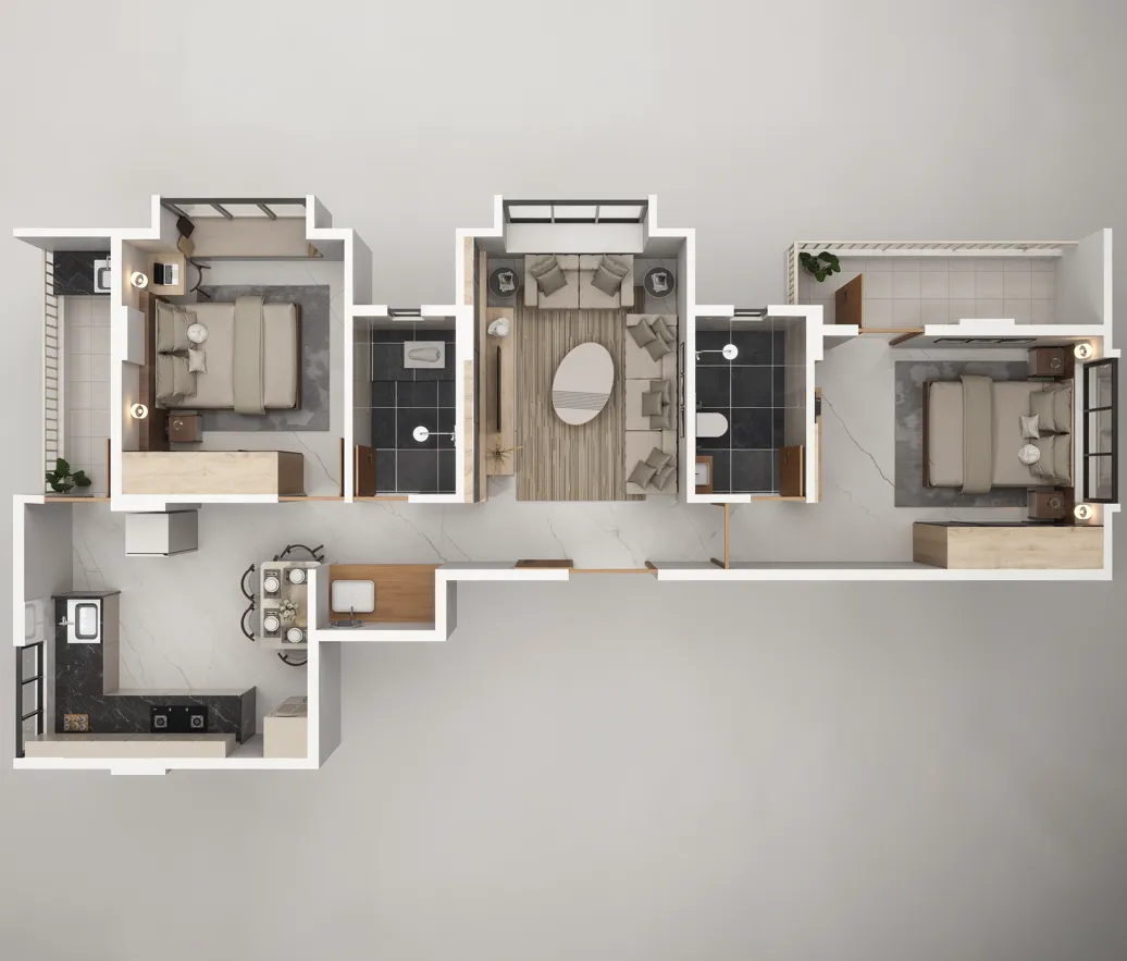 KiWi Aura Flat 01 Floor Plan